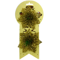 Набор ёлочных украшений 2шт "Цветок" 10см 3 цвета Y1615-14SH06-239