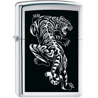 Зажигалка "Tigre" 38x13x57мм латунь/сталь, серебристая 207/36053