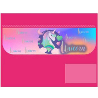 Папка д/труда А4 "Unicorn" 325х240мм раскладная на липучке, ткань, картон ПТР-10