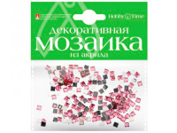 Мозаика декор. 4*4мм 200шт розовый акрил 2-335/10