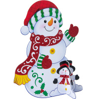 Панно подвесное Снеговик 55х40см Y8425-19