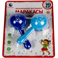 Маракасы 14см 2шт/уп. пластик, в блистере T516-D5166/8808A