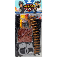 Набор солдат и техники "Военный" пластик 39х19х5см в пакете, 10 предметов LT129420