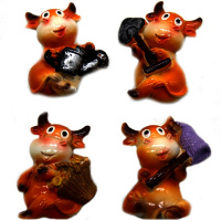 Магнит Бык 3 х 5см, 4 вида МГ01