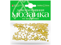 Мозаика декор. 4*4мм 200шт желтый керамика 2-333/06
