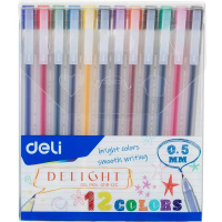 Набор гелевых ручек 12цв 0,5мм "Delight" в блистере с европодвесом EG119-12C