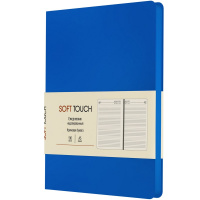 Ежедневник недатированный А5 "Soft Touch. Синяя бездна" 272стр. искусственная кожа, ляссе
