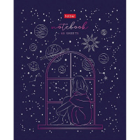 Тетрадь А5 48л клетка "Dream ON" на скобе 3D фольга матовая ламинация 5 дизайнов 079241