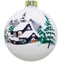 Шар 65мм "Зимний пейзаж 1" в подарочной упаковке КУ-65-202016