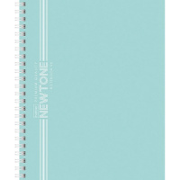 Тетрадь А5 96л клетка "NEWtone Pastel Зеленый нефрит" 80гр/м2 на спирали ламинация Soft-touch