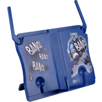 Подставка для книг "Крутой гризли" 27х19,5х11см АБС-пластик, голубая 62675