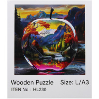 Пазл 16х14см дерево L "Яблоко" HL230/11339-24