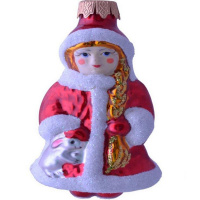 Ёлочное украшение "Снегурочка с косой" h-13см в подарочной упаковке ФУ-287