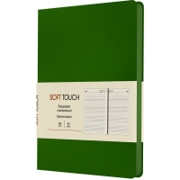 Ежедневник недатированный А5 "Soft Touch. Зеленая тайга" 272стр. искусственная кожа, ляссе