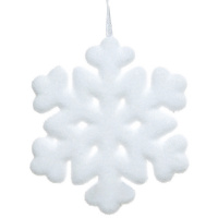 Набор новогодних украшений Снежинка 10см, 2шт/уп, белый Y2251-15