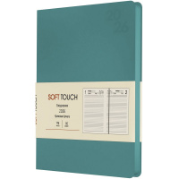 Ежедневник 2026 А5 "Soft Touch. Бирюзовый" 352стр. искусственная кожа, ляссе ЕКСТ52617605