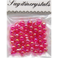 Набор бусин 13х10см 10мм малиновый Y9023-19