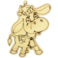 Подвеска "Теленок" 9см фанера 3мм 260017