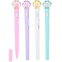 Ручка шариковая "Лапка" 0,7мм, синяя, с подсветкой, круглый корпус, 4 цвета M-7893-70