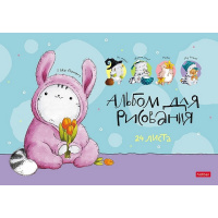 Альбом для рисования А4 24л "Приключения кота Пирожка" на скобе 5 дизайнов 074202