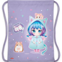 Сумка для сменной обуви "Девочка-кошка" 42х33х0,5см 1 отделение NMn_18009/084216