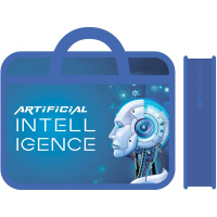 Папка с ручками 33х26х7,5см "Искусственный интеллект" пластик ПМ-А4-25