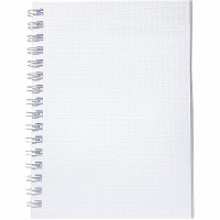 Записная книжка А6 80л клетка на спирали, бумвинил металлик белый 80ЗК6бвВ1гр