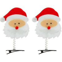 Заколка д/волос "Новый год" 4в 2шт/уп. пвх Y3858-16