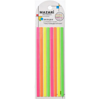 Клейкая закладка-текстовыделитель пластиковая 5х140мм 4 цвета неон 8 блоков по 20л (160л) M-4799