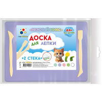 Набор для лепки: доска А4 с бортиком, 2 стека "Нежный микс" ассорти ДЛ-042