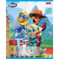 Тетрадь А5 18л клетка "Снежная королева" на скобе 5 дизайнов 18Т5В1/065913