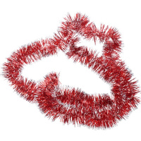 Мишура 7смх2м красная с белыми кончиками CT2317