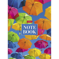 Бизнес-блокнот А6 160л "Лайт. Яркие зонтики" клетка интегральный переплет 160ББL6В1_26086