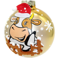 Шар 65мм "Бычок Непоседа" в подарочной упаковке КУ-65-202006