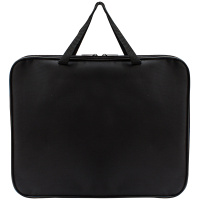 Папка с ручками А3 475х340х20мм на молнии ткань, черная ПДМ-2