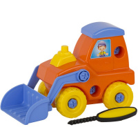 Конструктор "Трактор" 19 деталей с отверткой, пластик У825