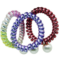 Резинка для волос "Спираль" 5,5см 3 шт, ассорти Y6577-18