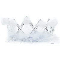 Корона с пухом 11х6см, пластик Y2434-15