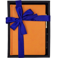 Набор подарочный "Velvet" (ежедневник А5 272стр. оранжевый + ручка шариковая) 3-115/06-2