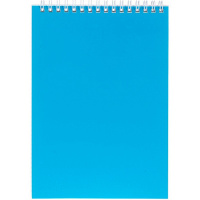 Блокнот А5 60л "SoloMatte. Небесная лазурь" клетка, на спирали, ламинация Soft-touch 092891