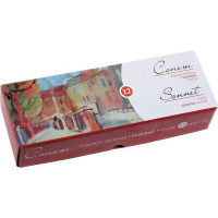 Гуашь 12 цветов 40мл "Сонет" картон 3641064