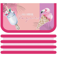 Пенал "Трендовое мороженое" 19x10,5х5см, прямоугольный, трехстворчатый, печать на ткани ПО-411