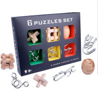 Набор головоломок 6в1 металл/дерево 23х18см E566