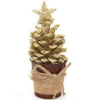 Украшение настольное "Шишка" 20см золото Y5295-17