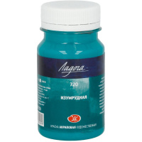 Краска акриловая 100мл изумрудная Ладога 2227720