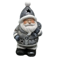 Сувенир Дед Мороз 14х8см светящийся, керамика 2 вида Y6427-18