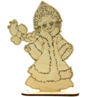 Заготовка для декорирования "Снегурочка" 16см фанера 3мм 840012