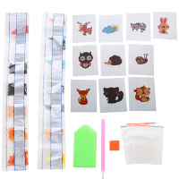 Алмазная мозаика 6,5х8см "Лесные жители" 10шт. на стикере частичная выкладка M-11873