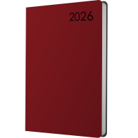 Ежедневник 2026 А6 "Paragraph" 352стр. красный, искусственная кожа, софт-тач ЕКП62617615