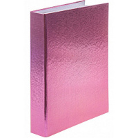 Тетрадь на кольцах А5 120л клетка розовый бумвинил металлик 120ТК5В1_03418/070807